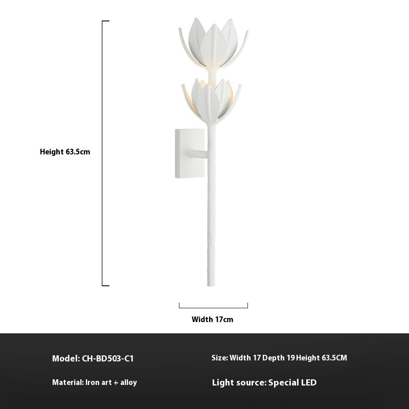 Modern Soft-mounted Staircase Flower Wall Lamp - Image 5