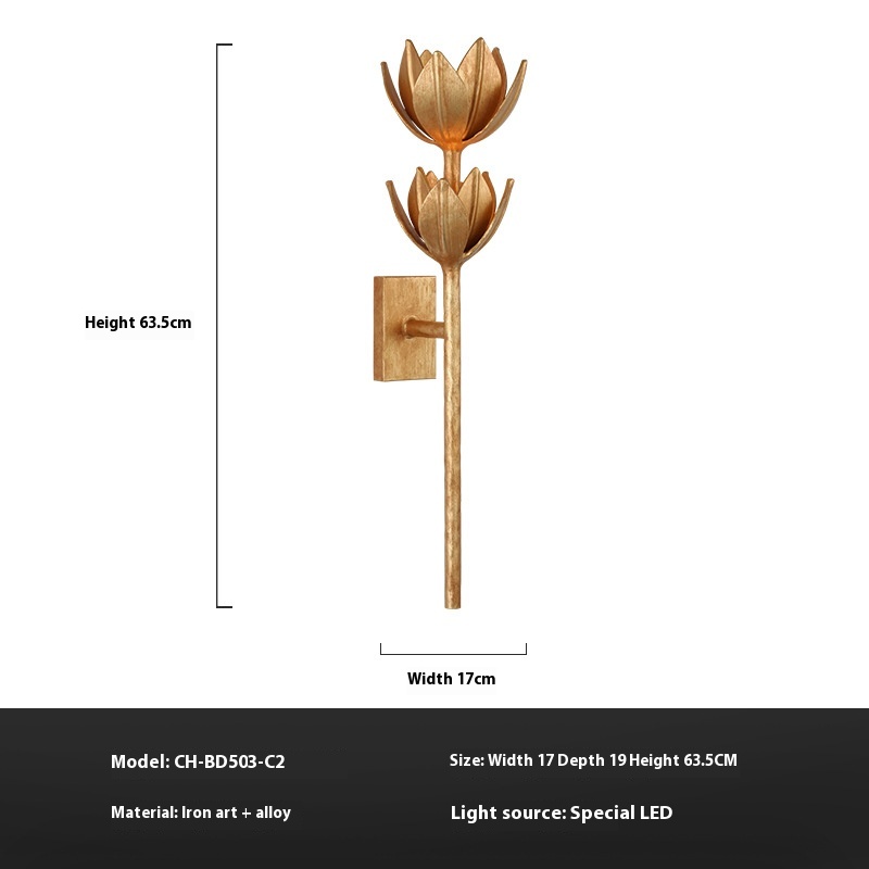 Modern Soft-mounted Staircase Flower Wall Lamp - Image 3