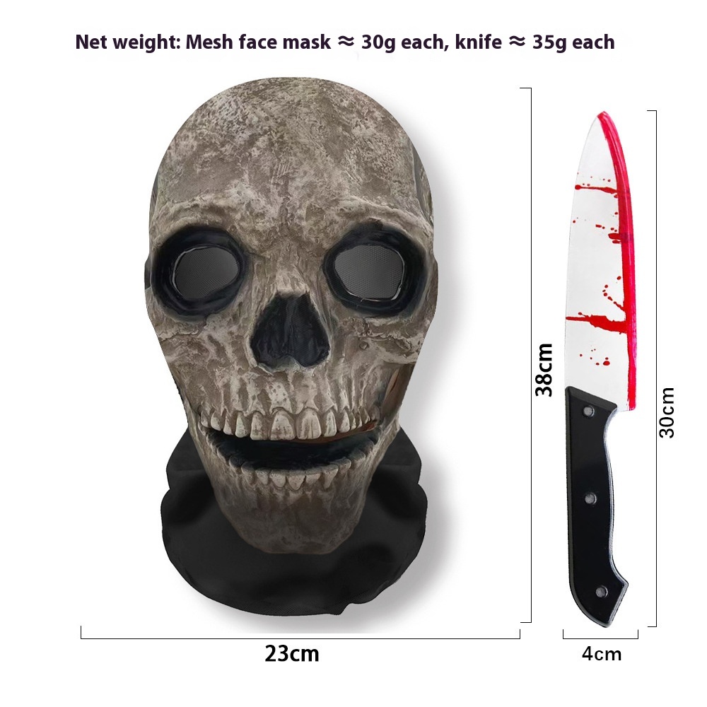 Masque Scream Halloween maillé + couteau — 20 visages 34