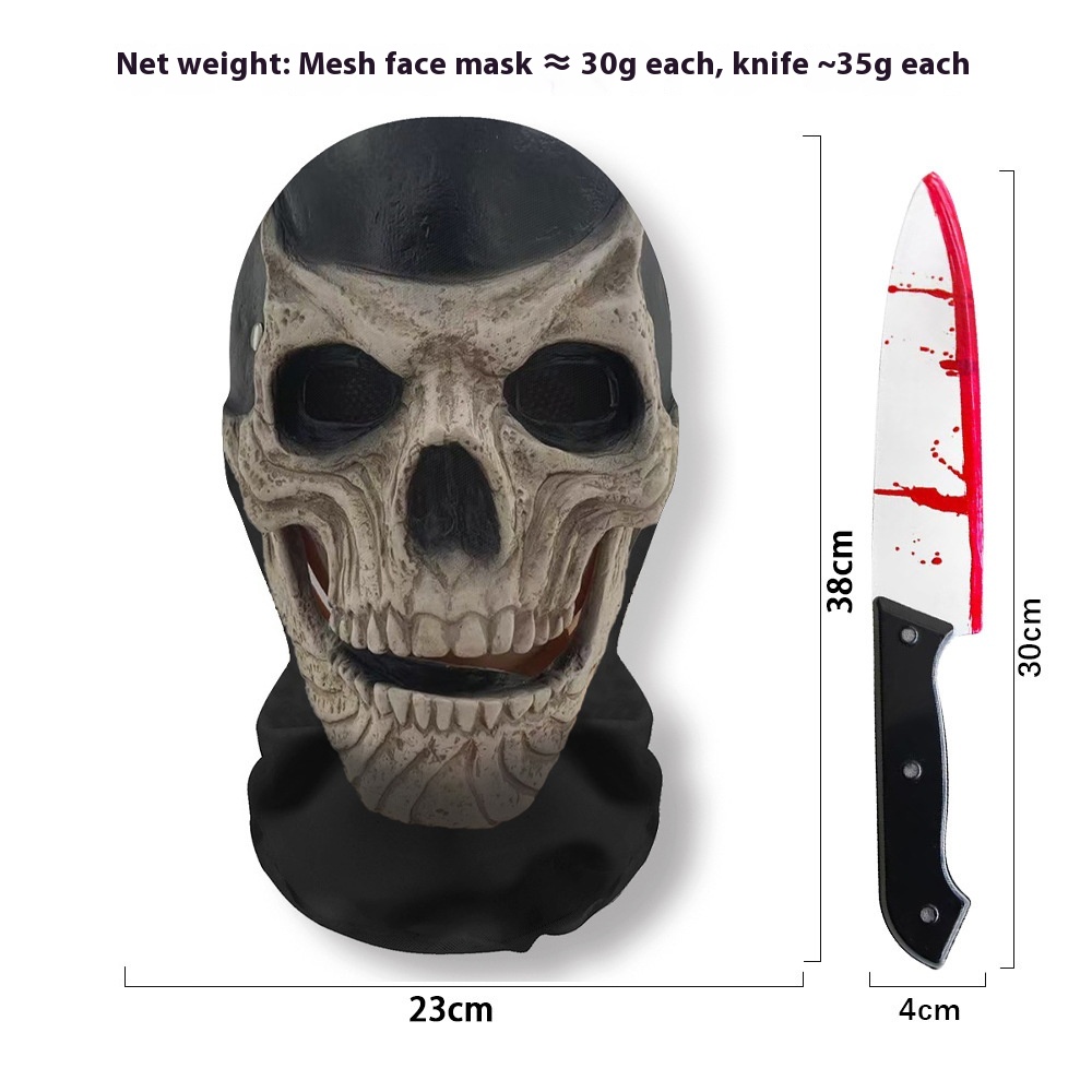 Masque Scream Halloween maillé + couteau — 20 visages 29