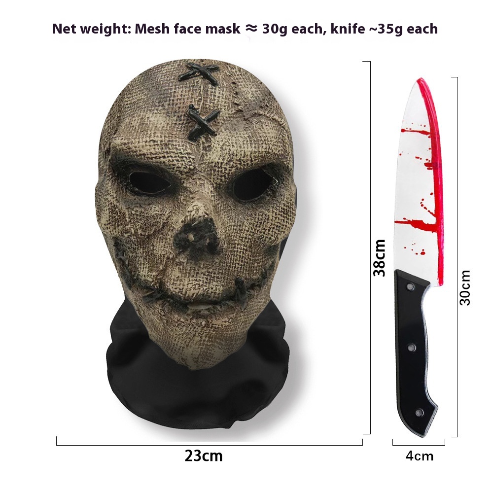 Masque Scream Halloween maillé + couteau — 20 visages 27