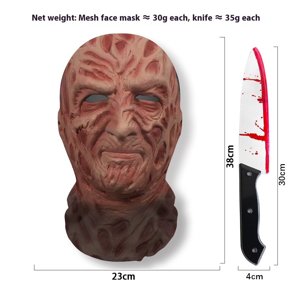 Masque Scream Halloween maillé + couteau — 20 visages 32