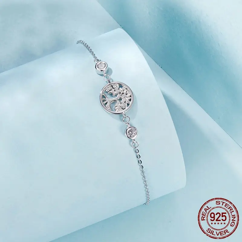 S925 Sterling Silver White Gold Plated Ornament