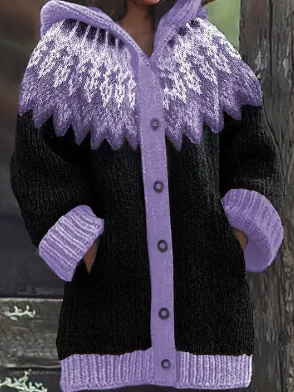 New Animal 3D Printed Casual Hooded Cloak Jacket - Cln116231