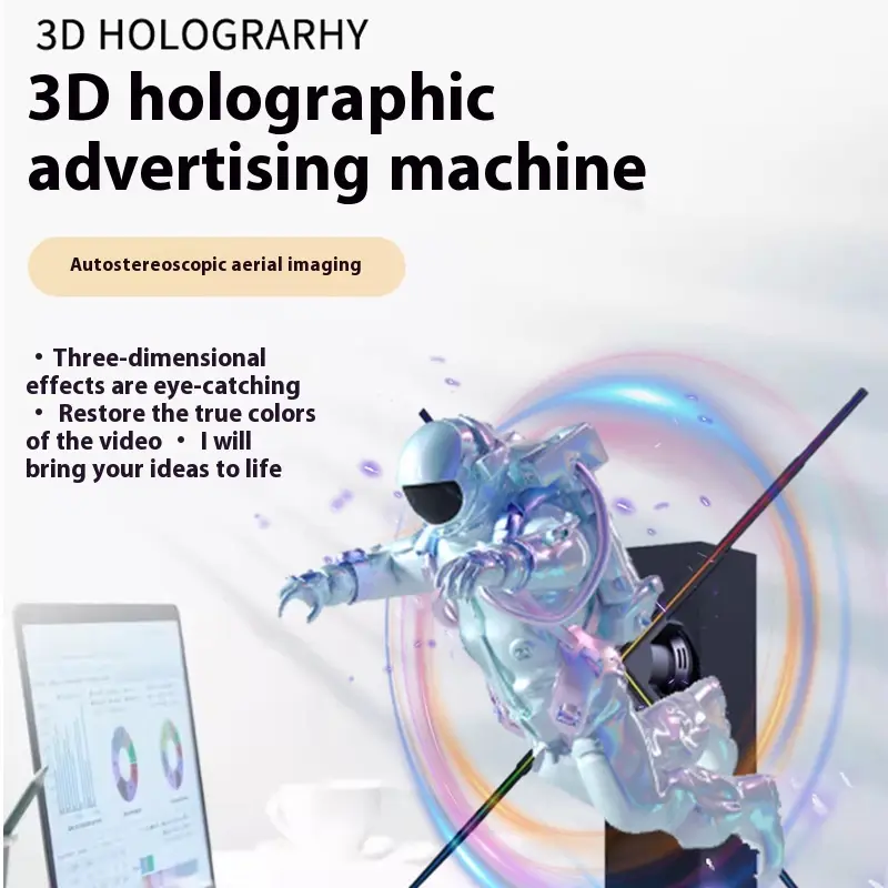 Holographic Fan Projector Stereo Rotating Suspended Aerial Imaging