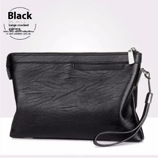 Men's Clutch Hair Clutch Street Casual Wrist Change Men's Bag - Black