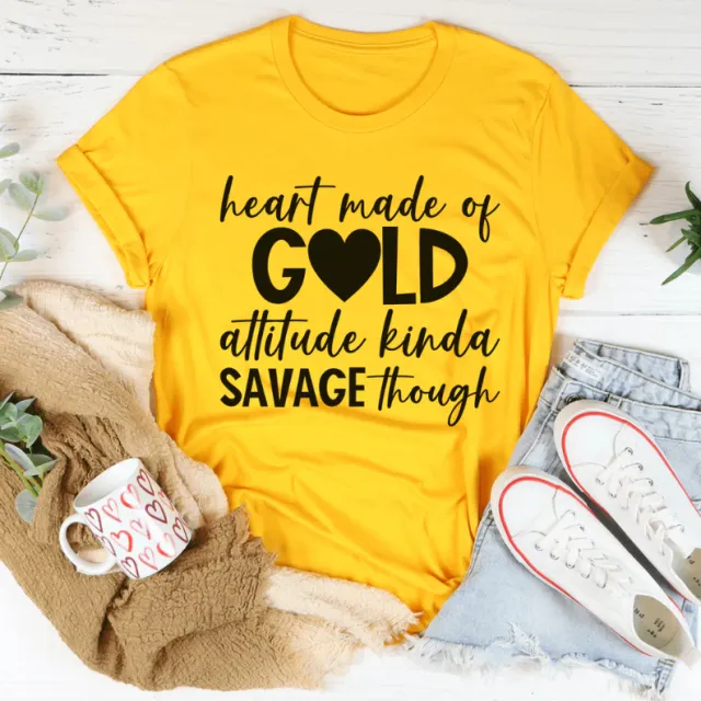 Pattern Print Loose Casual Women's Short sleeved Shirt Yellow - Shop at LoveMi