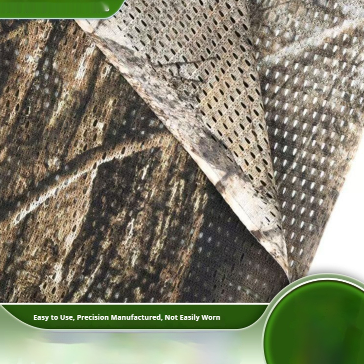 Bionic Camouflage Printed Square Jacquard Six-side Rhombus Mesh Cloth