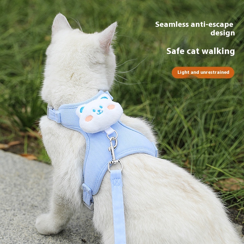 Cat Pulling Rope Adjustable Cat Walking Rope Cute Kittens Special For Going Out Chest Strap Small Dog Pet Supplies