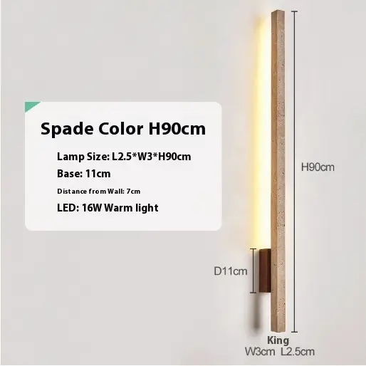 Minimalist Strip Wall Lamp Living Room Japanese Bedroom Bedside Antique Style Stair Light