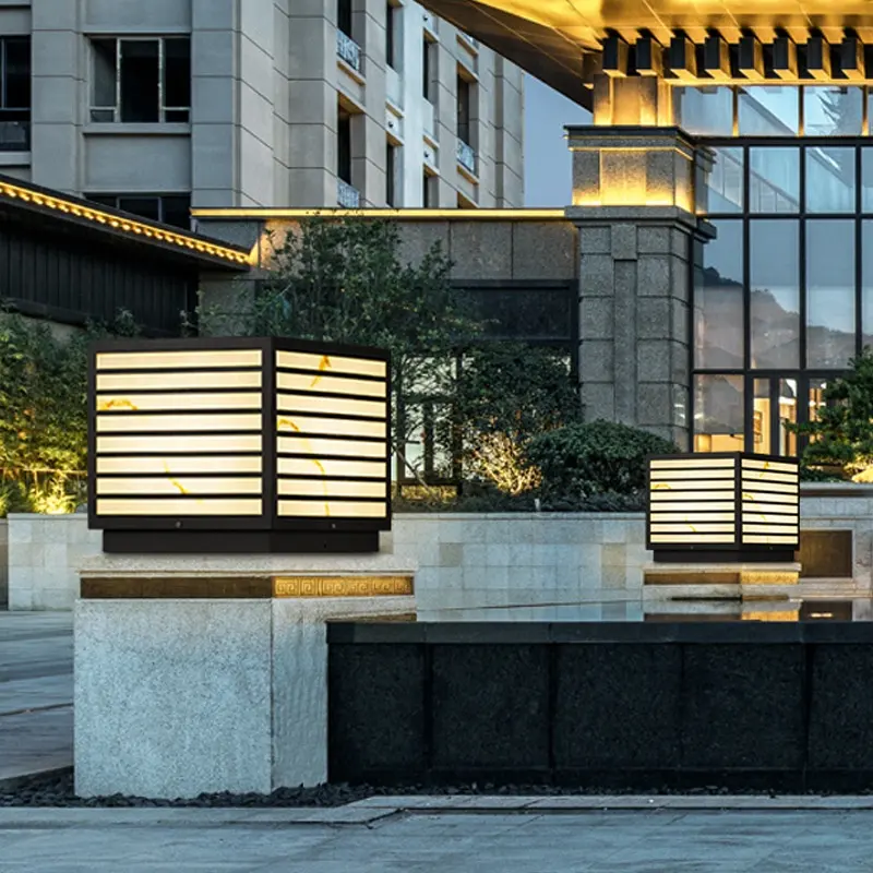 Solar Pillar Lamp Courtyard Outdoor Waterproof