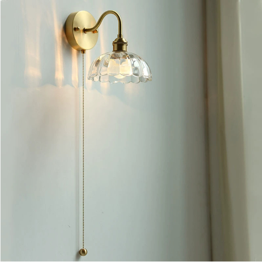 Living Room Bathroom Glass Pumpkin Bedside Aisle Creative Wall Lamp