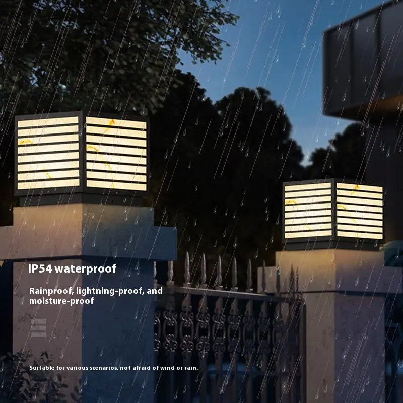 Solar Pillar Lamp Courtyard Outdoor Waterproof