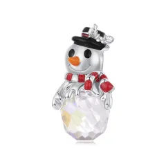 Original Christmas Snowman S925 Sterling Silver Beads Winter Christmas Atmosphere DIY Bead Ornament Accessories - Scc3208 Beads - View 1