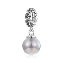 Rose Black Pearl Diy Pendant Parts - Scc3202 Pendant - View 1