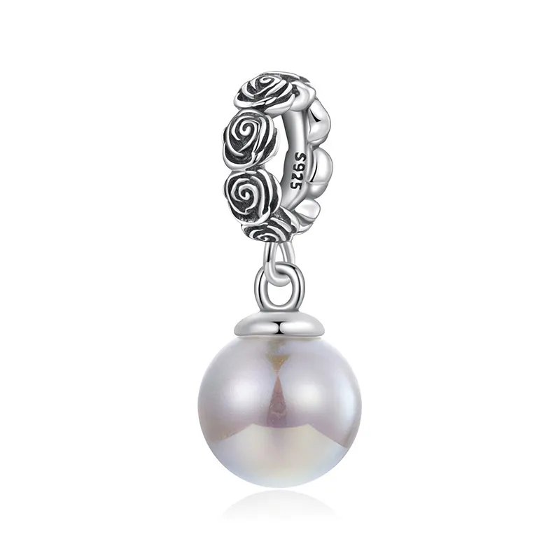 Rose Black Pearl Diy Pendant Parts - Scc3202 Pendant