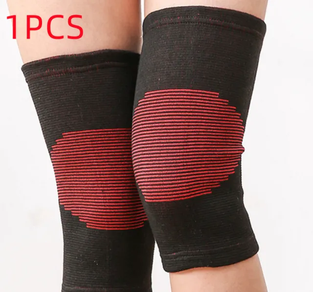 Two side Elastic Kneecap Bamboo Charcoal Thin Kneecap Black And Red - Shop at LoveMi