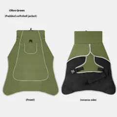 Dog Shell Jacket Waterproof And Rainproof Dual-use Clothes Large Pet Trench Coat - Autumn And Winter Olive Green - View 1