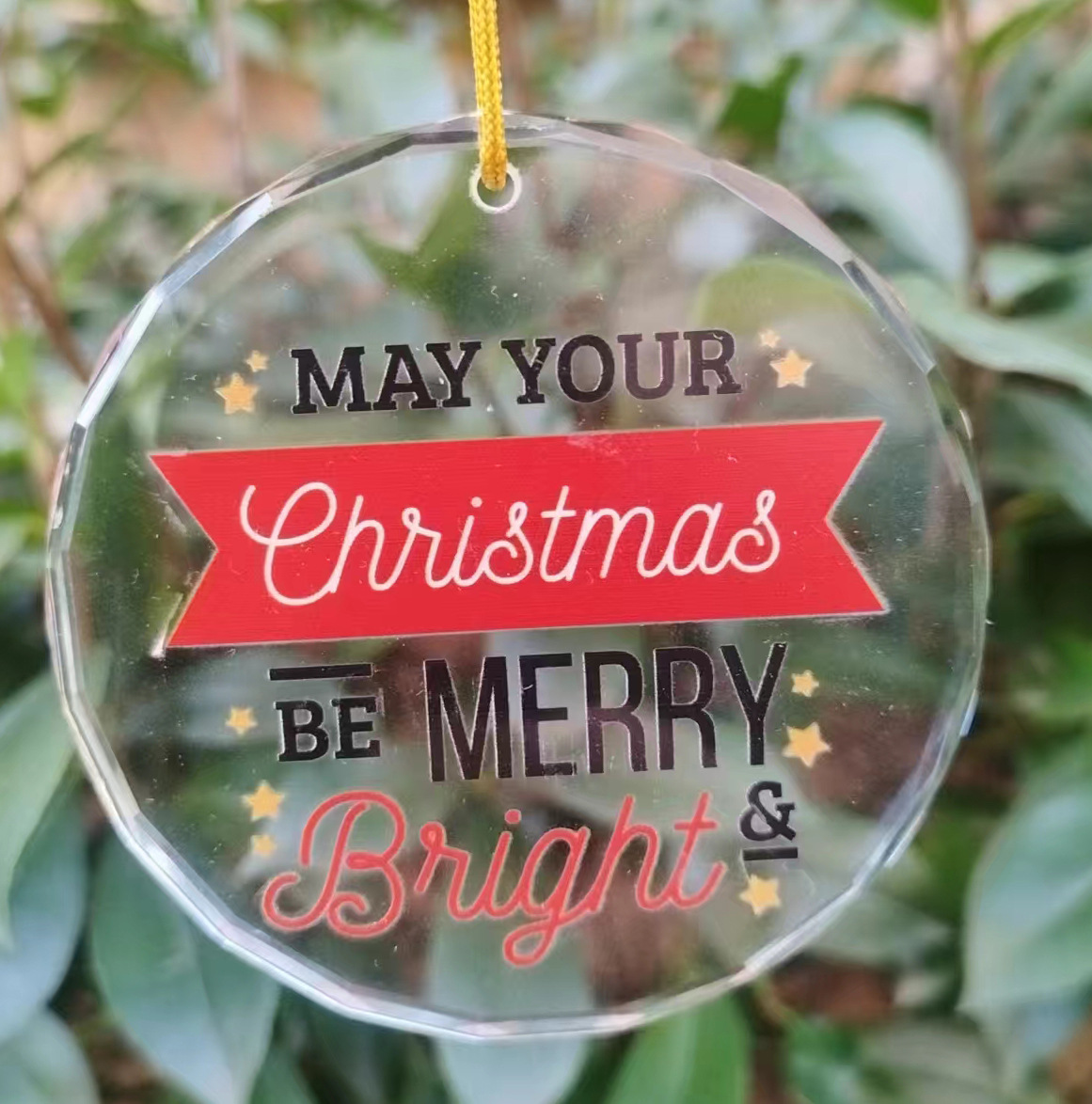 Elegant White Crystal Ornament