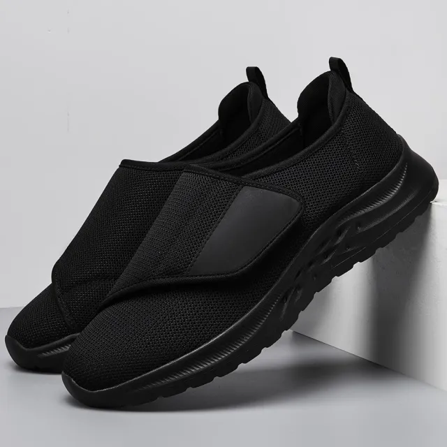 Men's And Women's Fat And Swollen Feet Bowton Wide Big Feet Special Shoes Postoperative Recovery Shoes Comfortable Breathable Sneakers Black - Shop at LoveMi