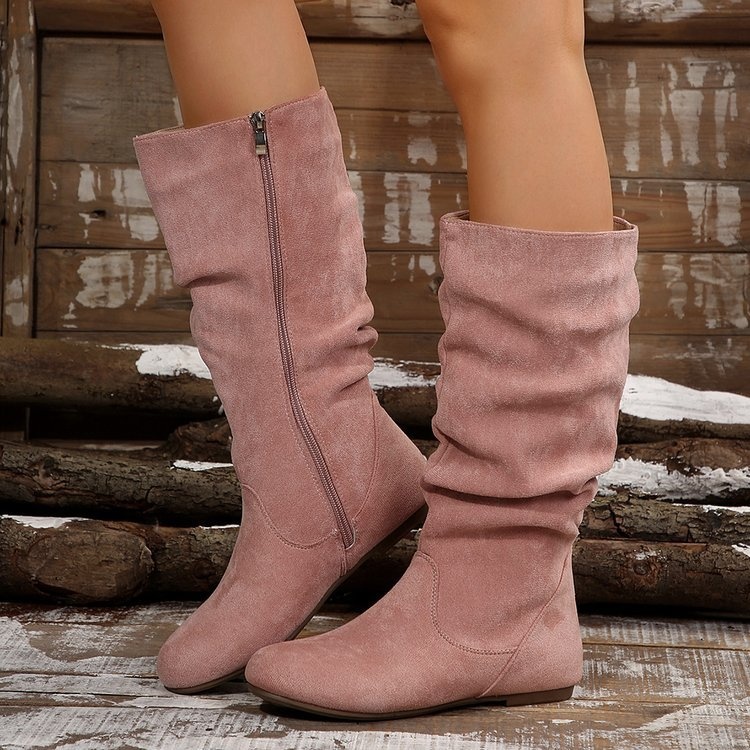 plus size women’s side zipper boots
