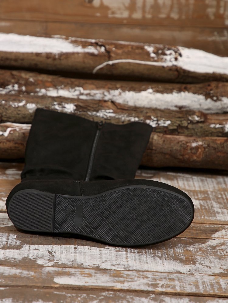 plus size women’s side zipper boots