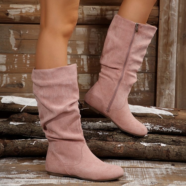 plus size women’s side zipper boots