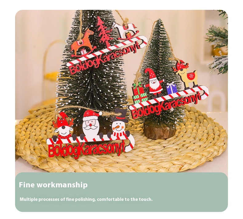 Festive Wooden Pendants Display