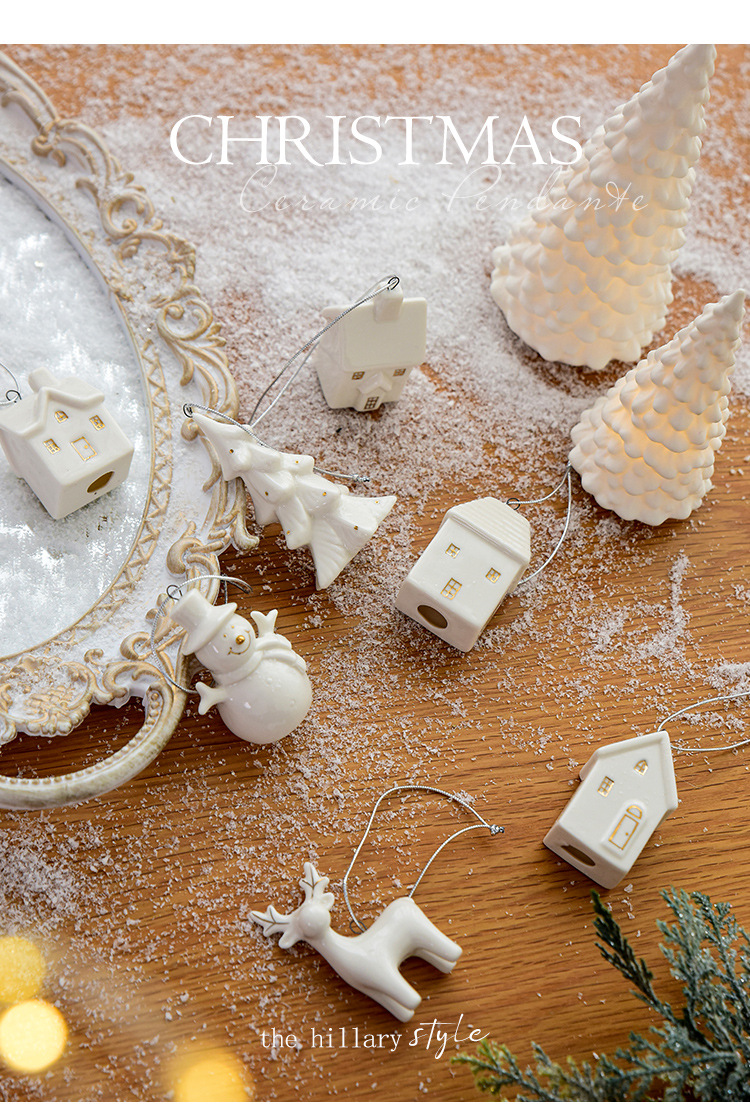 Ceramic Christmas Pendant - Small House A