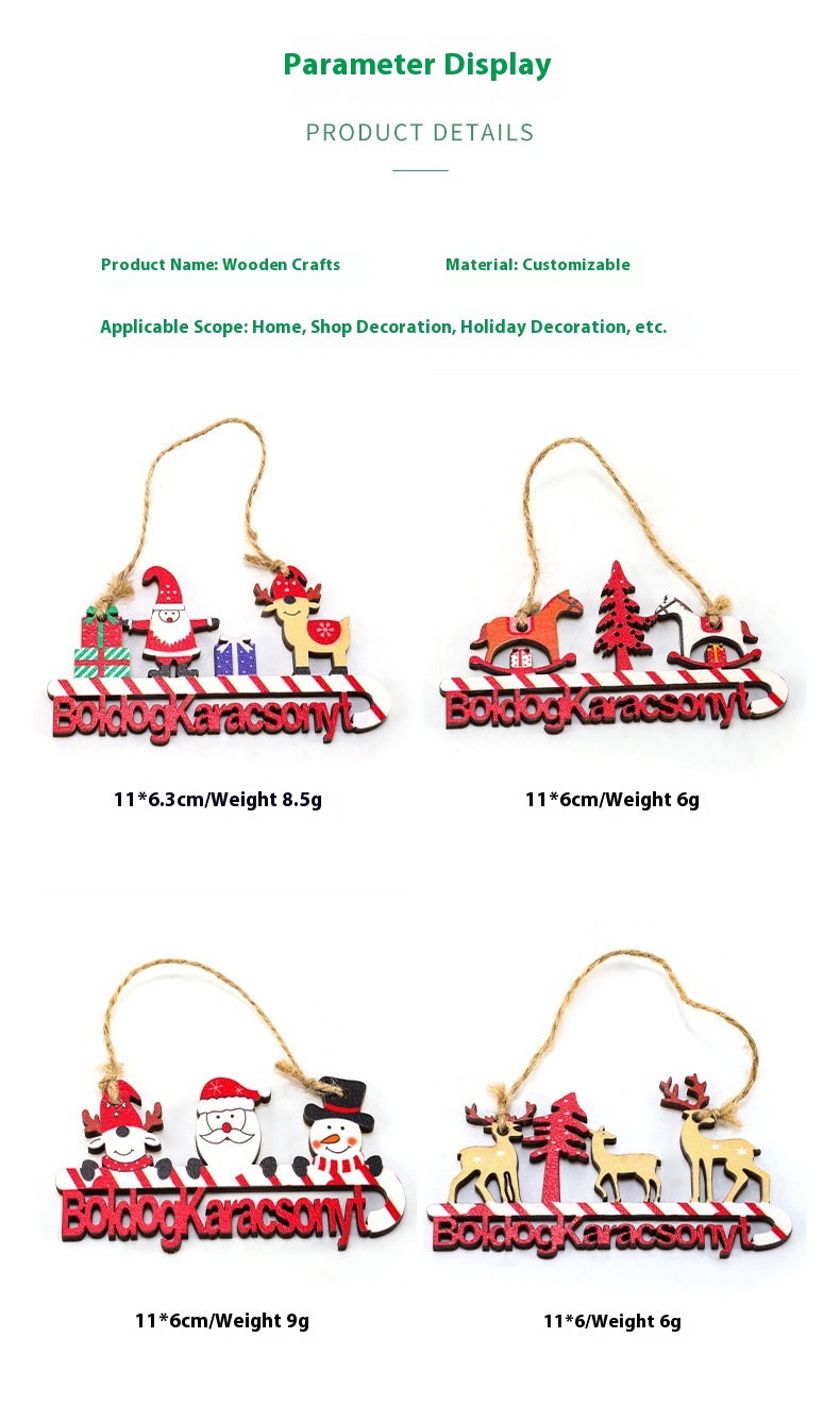 Wooden Snowman Ornament