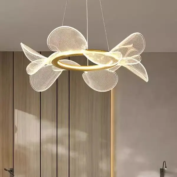 Art Chandelier Italian Minimalistic Bedroom Acrylic