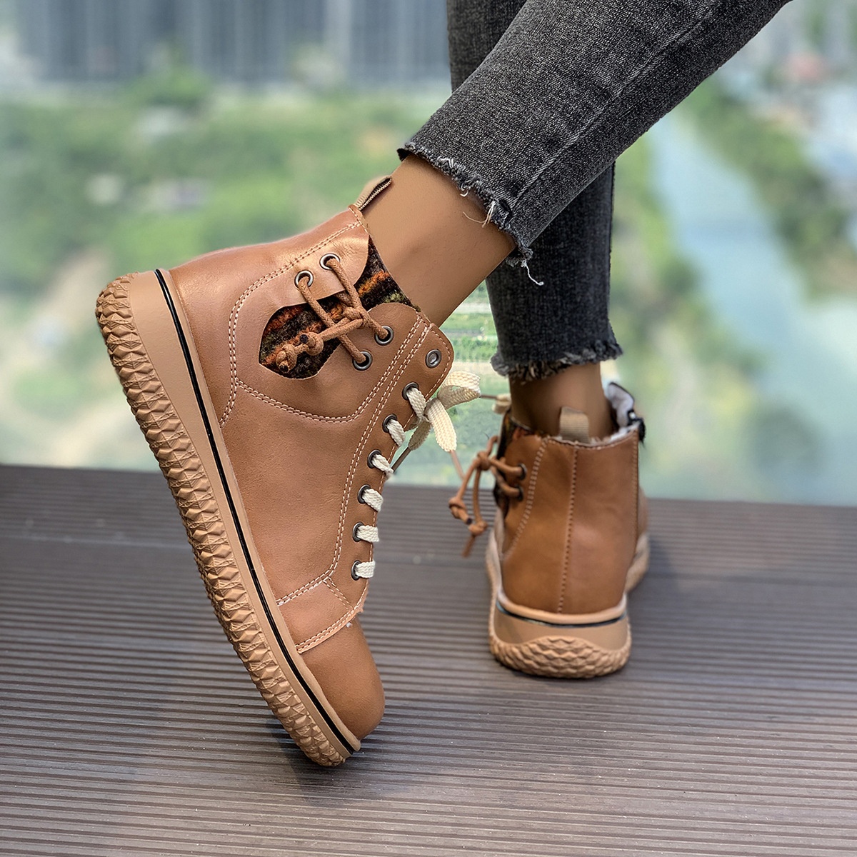 women’s flat heel Martin boots