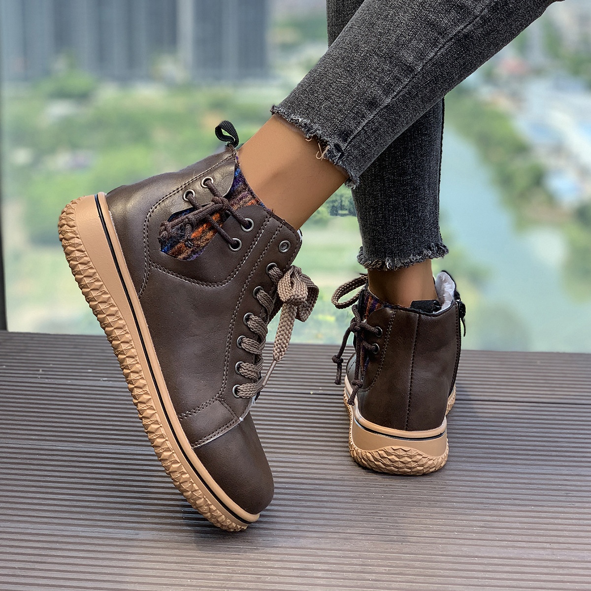 women’s flat heel Martin boots