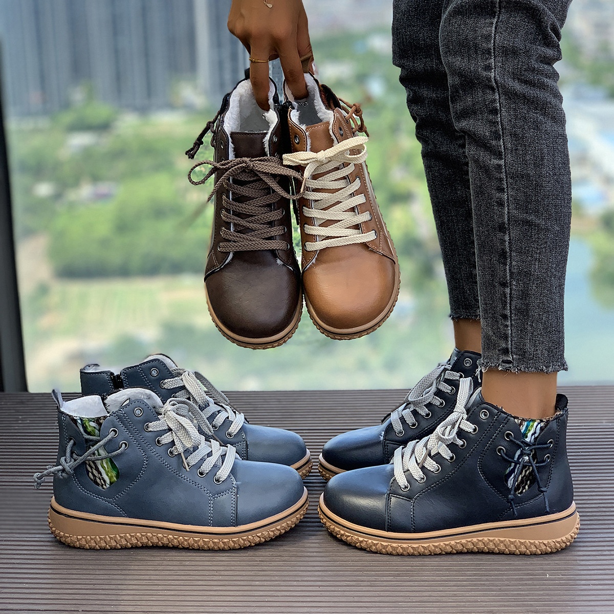 women’s flat heel Martin boots