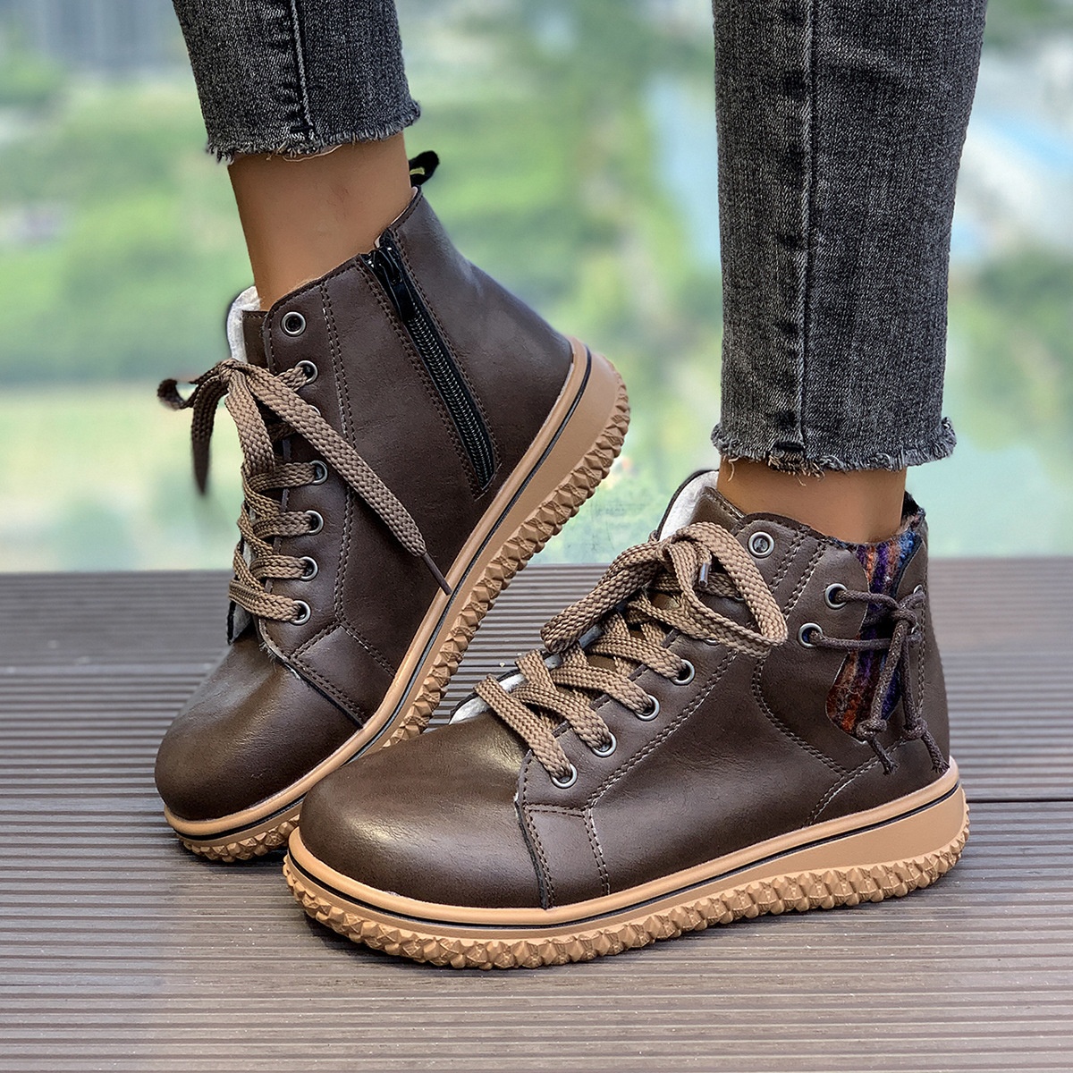 women’s flat heel Martin boots