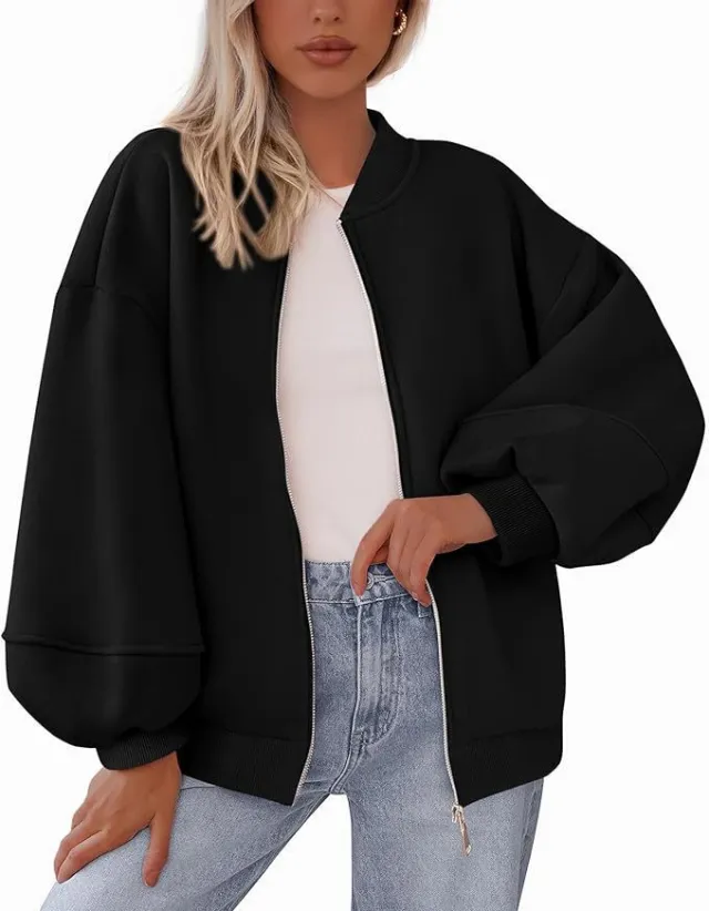 Women's Short Cardigan Solid Color Hoodie Coat Black - Shop at LoveMi