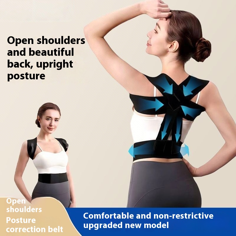 Upgraded Open Shoulder Strap Waist Support Posture Correction Belt Fitness Training Open Shoulder Strap - Shop at LoveMi