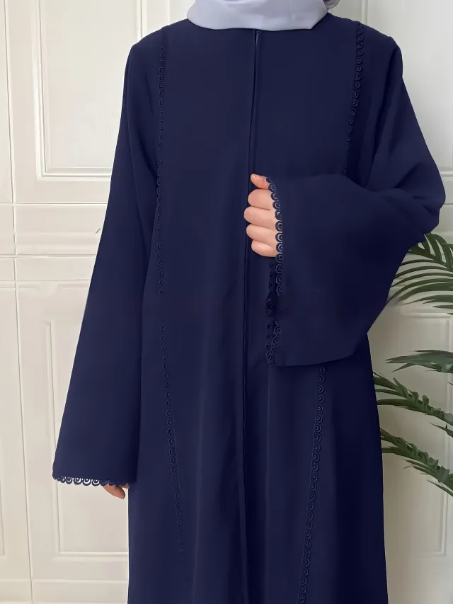 Women's Lace Long Sleeve Robe Cardigan Dress Blue - Shop at LoveMi
