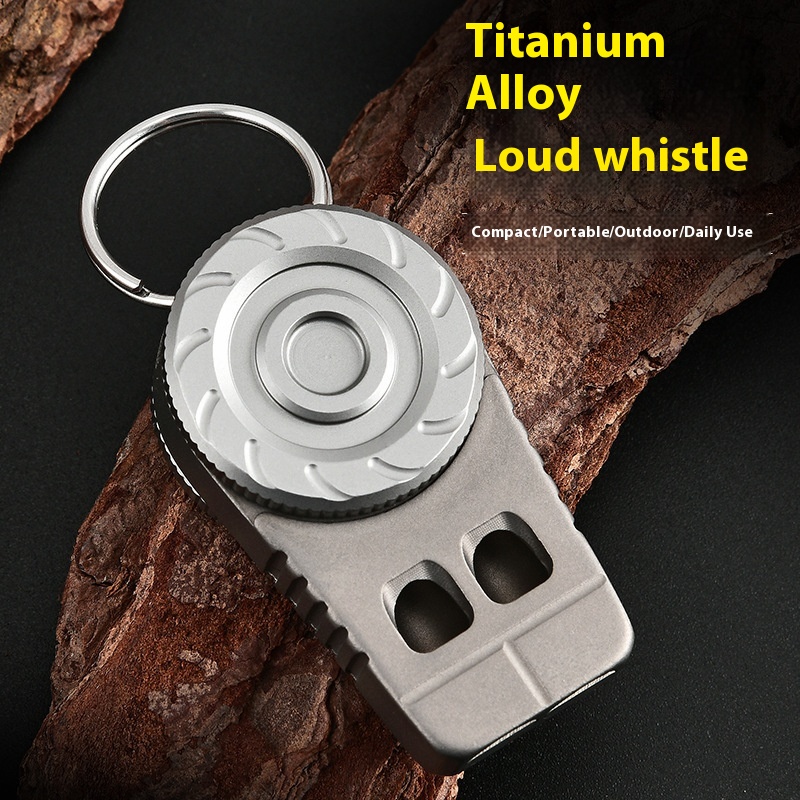 Outdoor Double Hole Portable Camping Whistle Keychain - Image 3