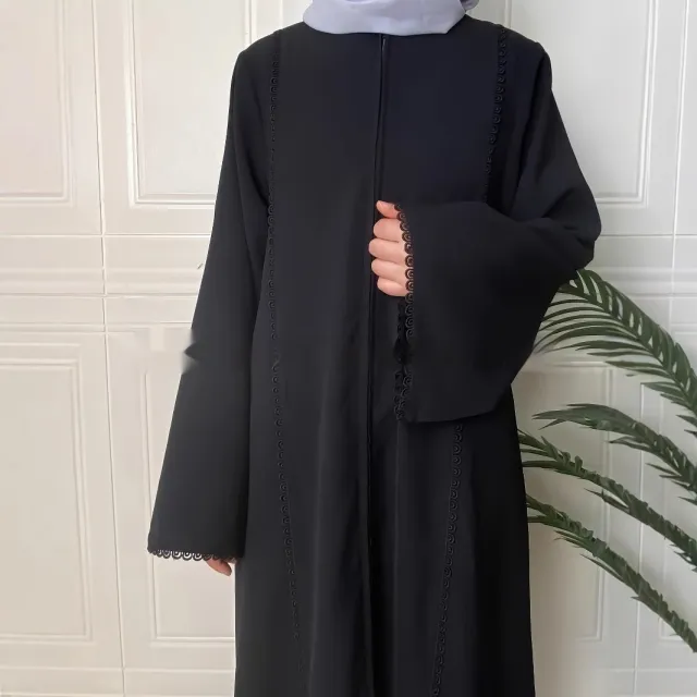 Women's Lace Long Sleeve Robe Cardigan Dress Black - Shop at LoveMi