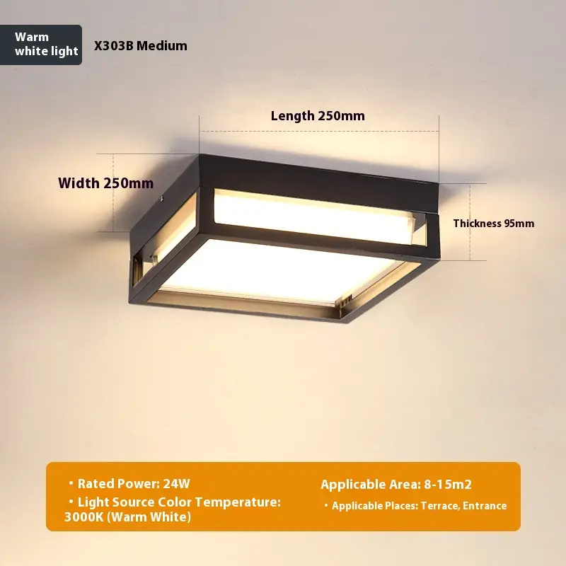 Corridor Insect-proof Ultra-thin Outdoor Ceiling Lamp