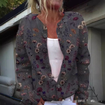 Autumn And Winter Popular Loose 3D Printed Sweater