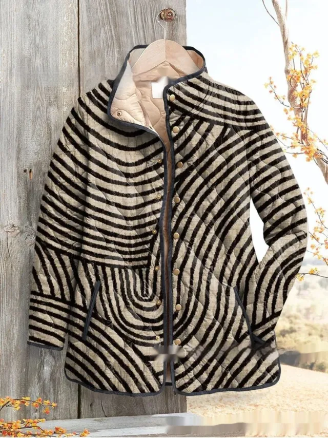 Autumn And Winter Button Pocket Cotton padded Coat Style 1 - Shop at LoveMi