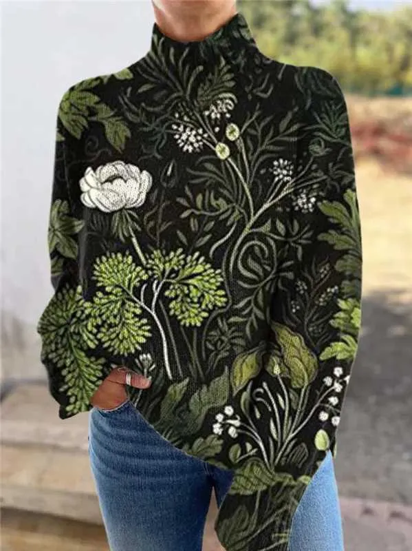 Women's Christmas Printed Turtleneck Sweater 36 E127 4Xl - Shop at LoveMi
