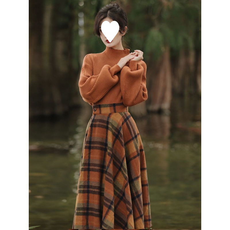 Autumn And Winter Tea Series Wear French Style Young Unique Skirt Sweater - Image 8