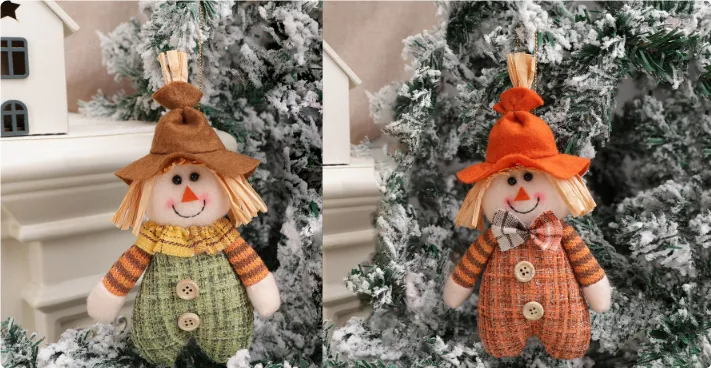 Scarecrow Doll Suitable For Harvest Season Home Hanging Decoration - Set