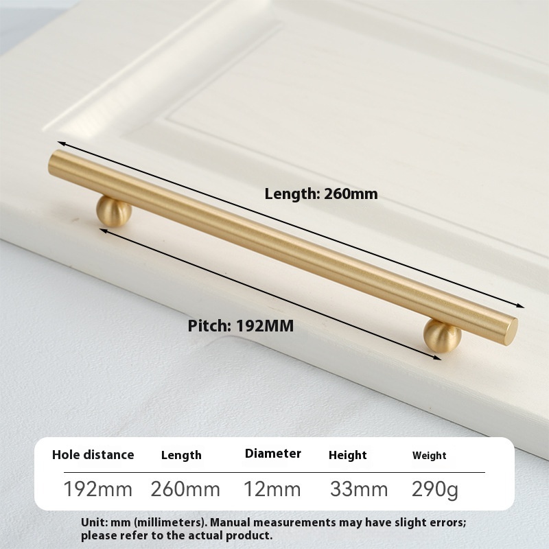 192 Hole Spacing Brushed Gold