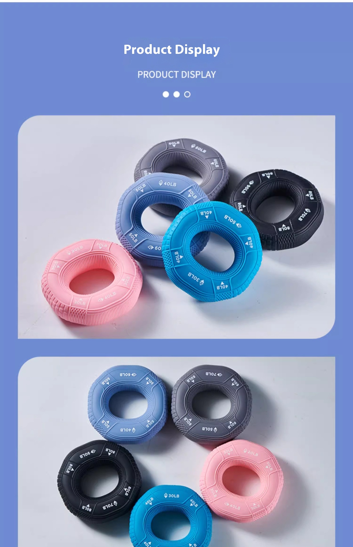 Silicone Grip Ring Decompression Decompression Building Up Arm Muscles Training Five Finger Strength Rehabilitation Grip Strength Exercise Hand Strength Equipment