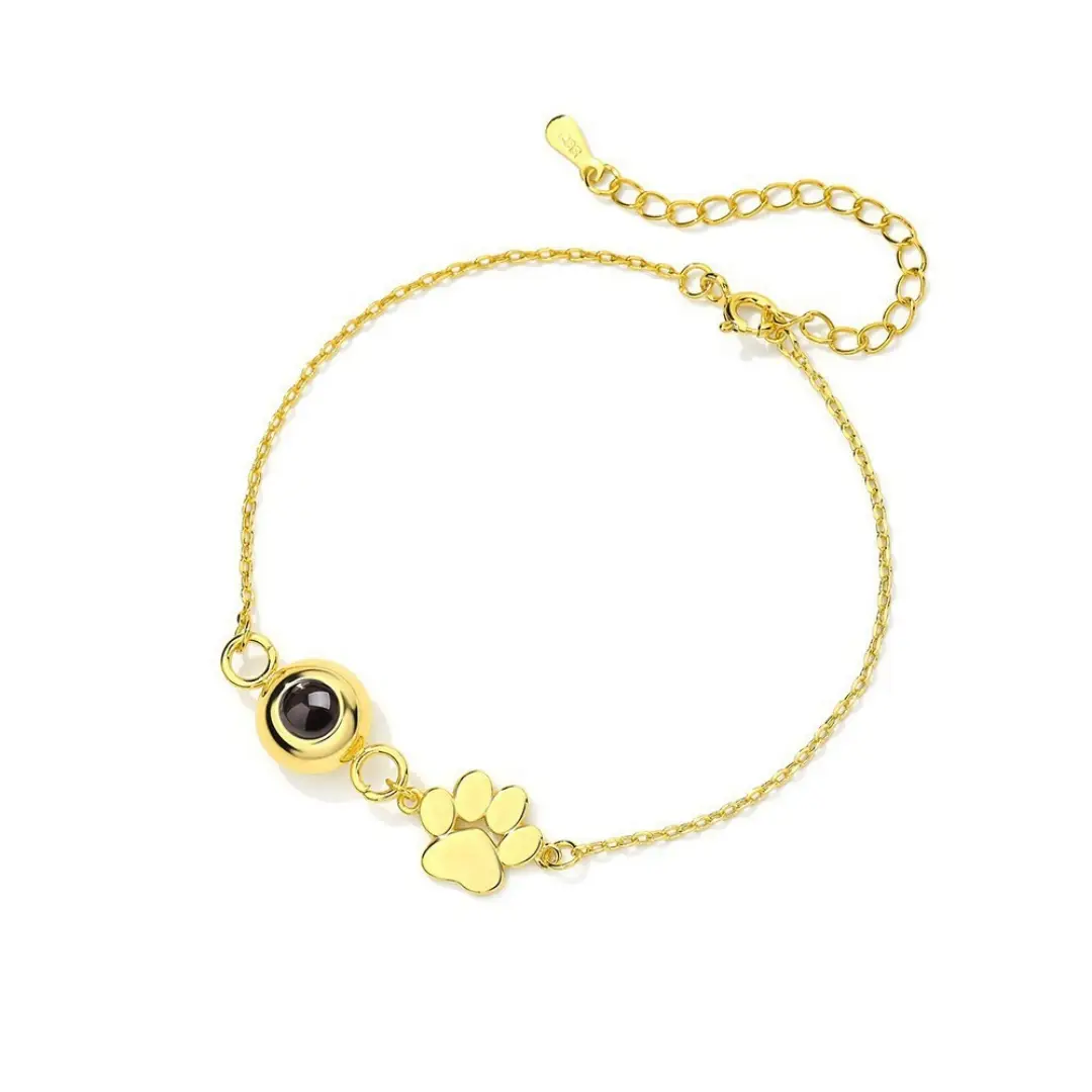 Creative And Versatile Stainless Steel Pet Paw Print Bracelet
