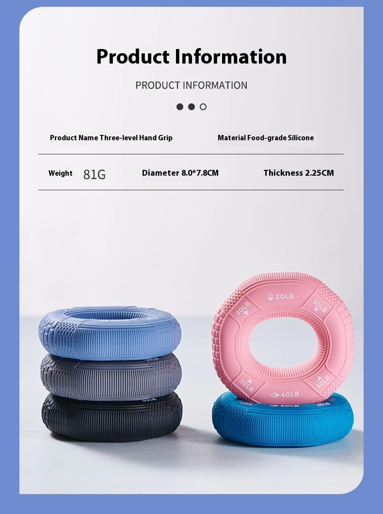 Silicone Grip Ring Decompression Decompression Building Up Arm Muscles Training Five Finger Strength Rehabilitation Grip Strength Exercise Hand Strength Equipment